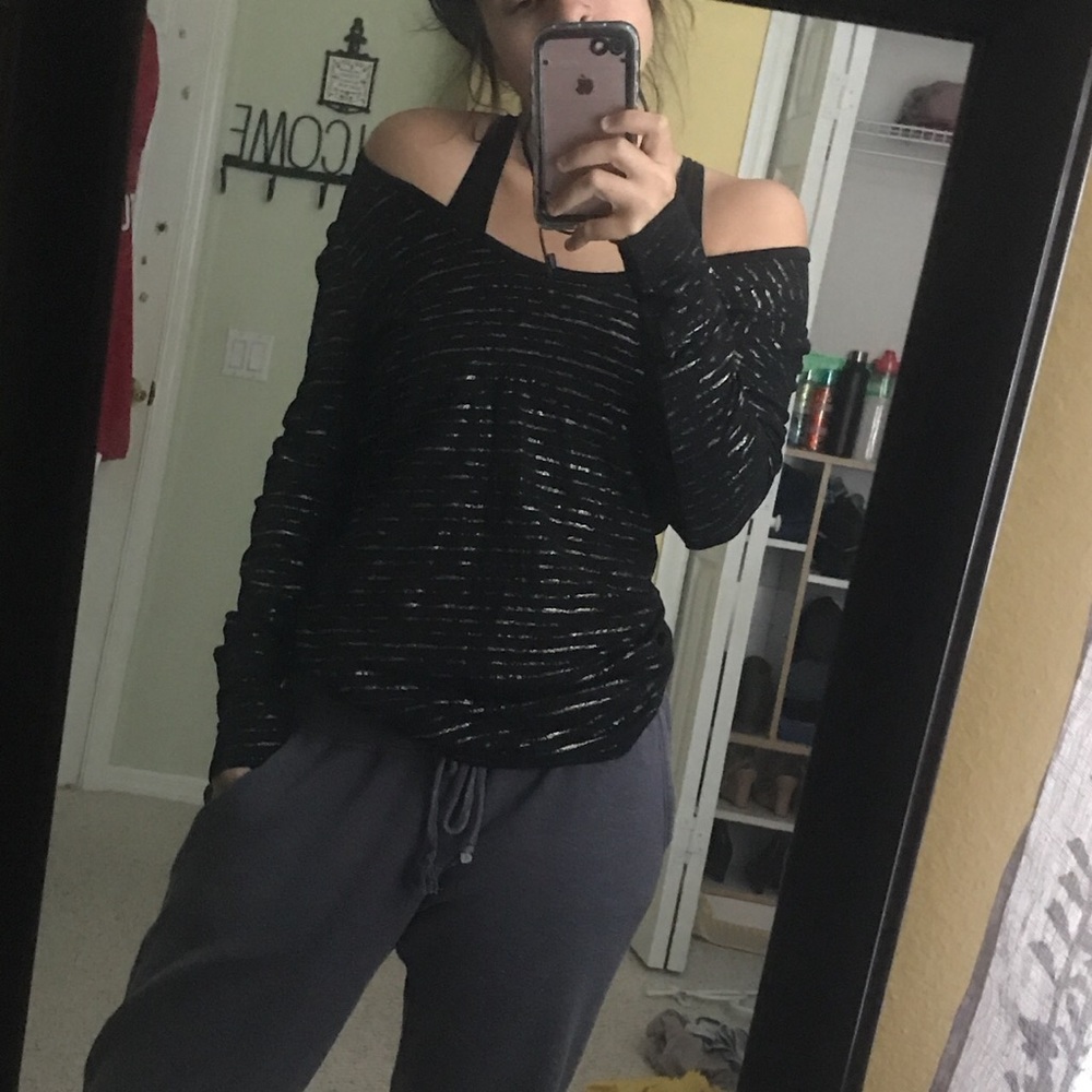 Black and gold sweater